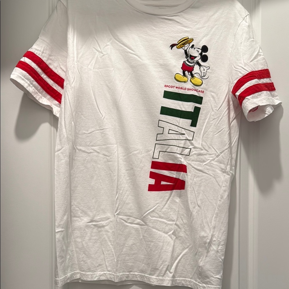 Disney White Mickey Mouse Short Sleeve Tee | Epcot World Showcase 🇮🇹